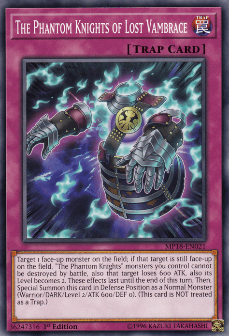 The Phantom Knights of Lost Vambrace [MP18-EN021] Common - Doe's Cards