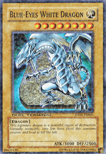 Blue-Eyes White Dragon [DT01-EN001] Super Rare - Doe's Cards