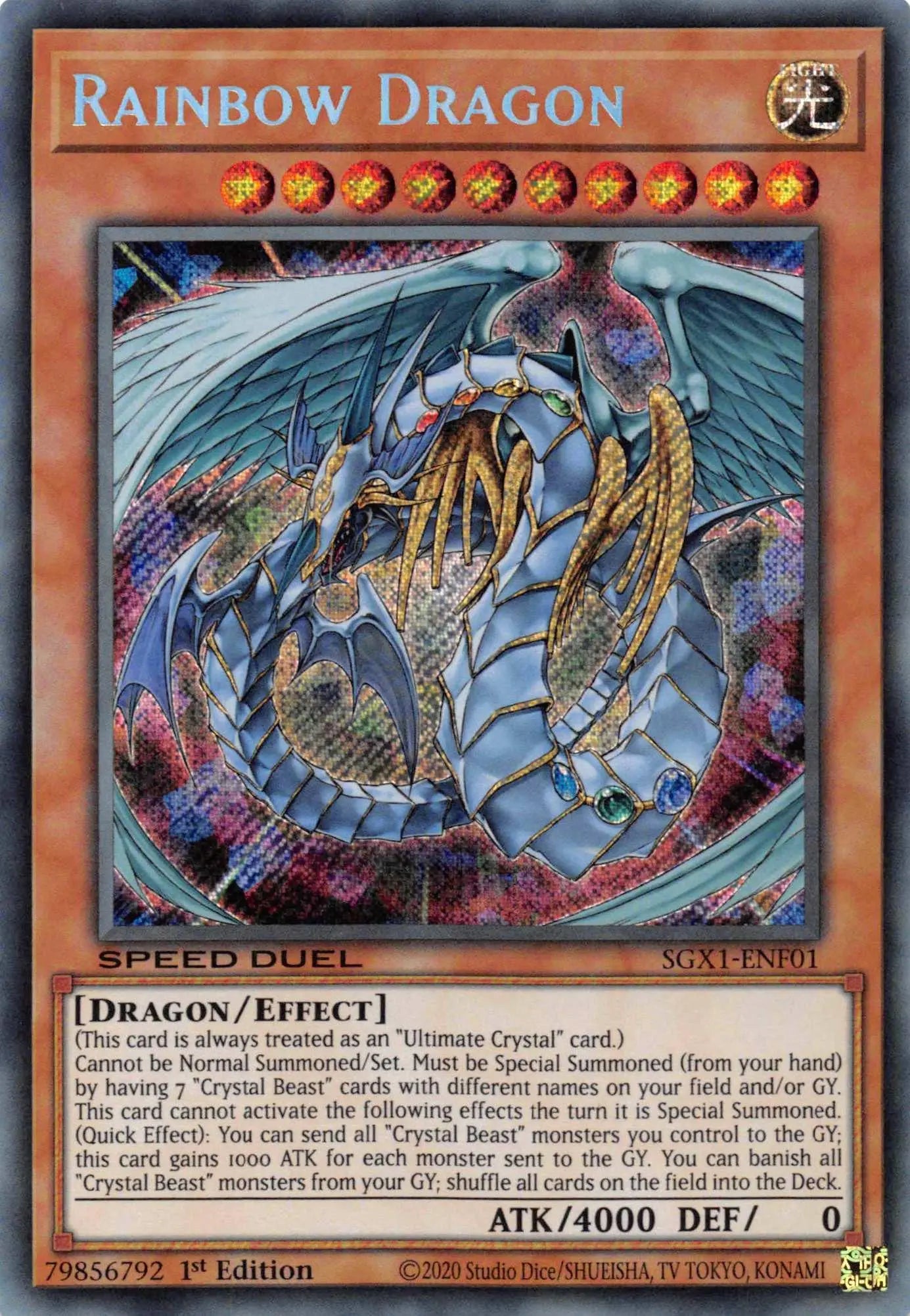Rainbow Dragon [SGX1-ENF01] Secret Rare - Doe's Cards