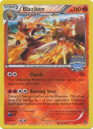 Blaziken (14/111) (National Championship Promo) [XY: Furious Fists] - Doe's Cards