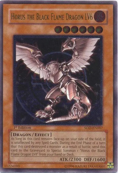 Horus the Black Flame Dragon LV6 [SOD-EN007] Ultimate Rare - Doe's Cards