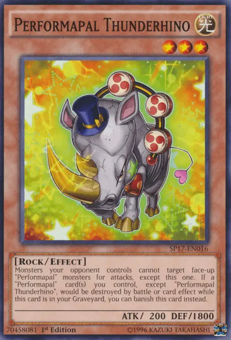 Performapal Thunderhino [SP17-EN016] Common - Doe's Cards
