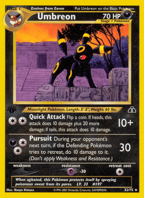 Umbreon (32/75) [Neo Discovery 1st Edition] - Doe's Cards