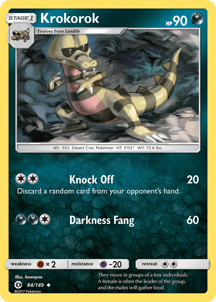 Krokorok (84/149) [Sun & Moon: Base Set] - Doe's Cards