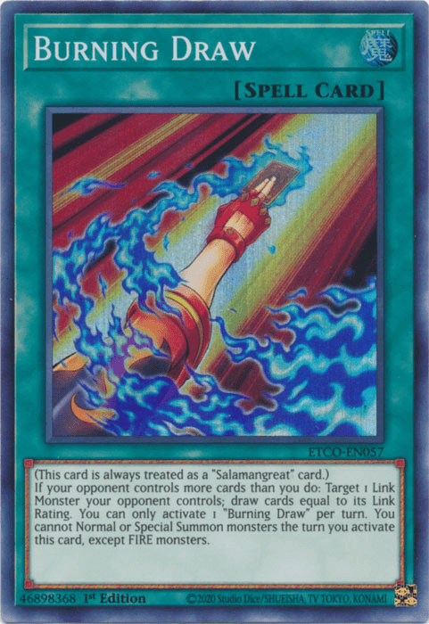 Burning Draw [ETCO-EN057] Super Rare - Doe's Cards