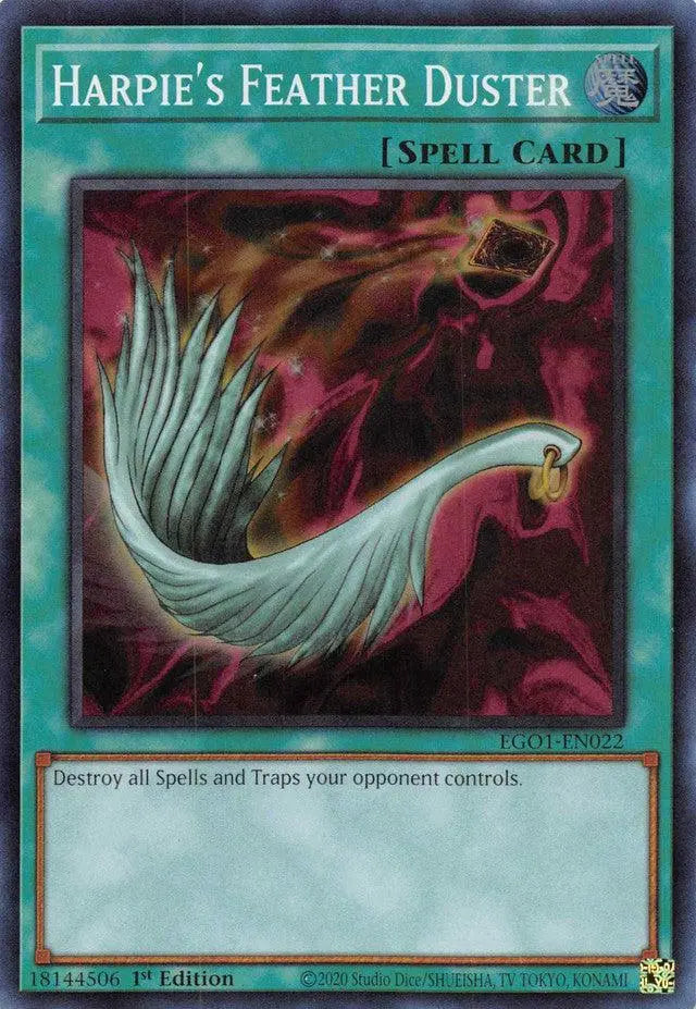 Harpie's Feather Duster [EGO1-EN022] Super Rare - Doe's Cards