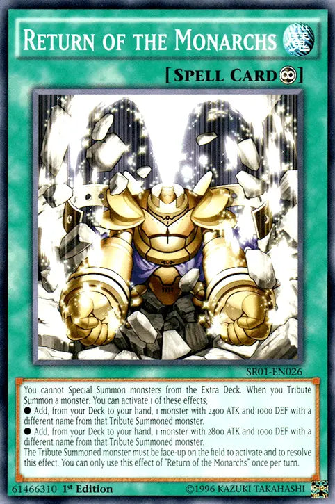 Return of the Monarchs [SR01-EN026] Common - Doe's Cards