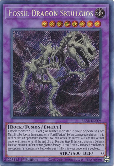 Fossil Dragon Skullgios [BLAR-EN009] Secret Rare - Doe's Cards