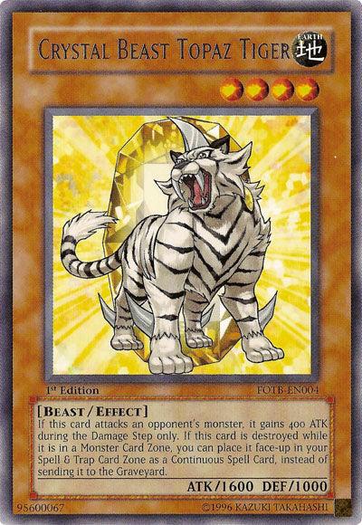 Crystal Beast Topaz Tiger [FOTB-EN004] Rare - Doe's Cards