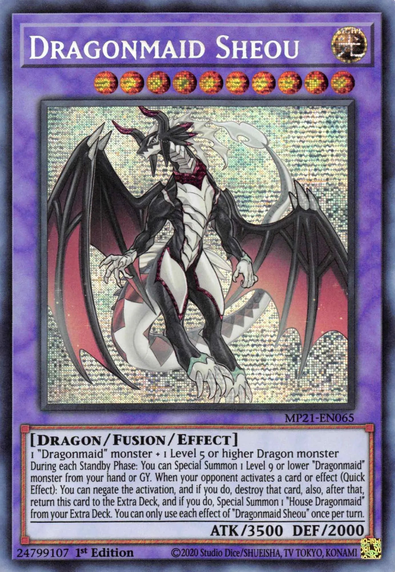 Dragonmaid Sheou [MP21-EN065] Prismatic Secret Rare - Doe's Cards