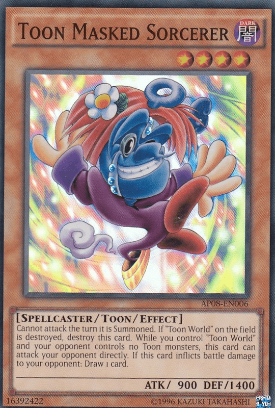 Toon Masked Sorcerer [AP08-EN006] Super Rare - Doe's Cards