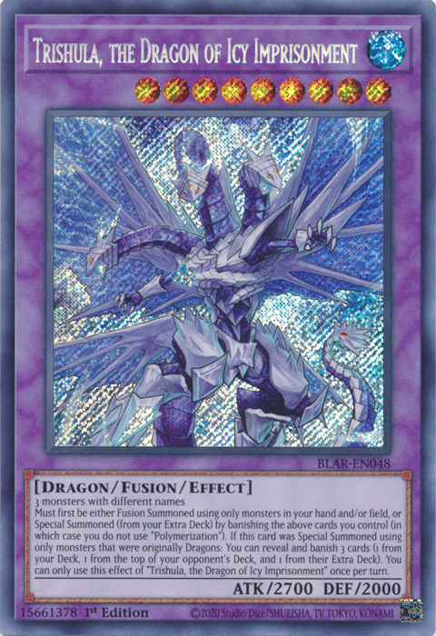 Trishula, the Dragon of Icy Imprisonment [BLAR-EN048] Secret Rare - Doe's Cards