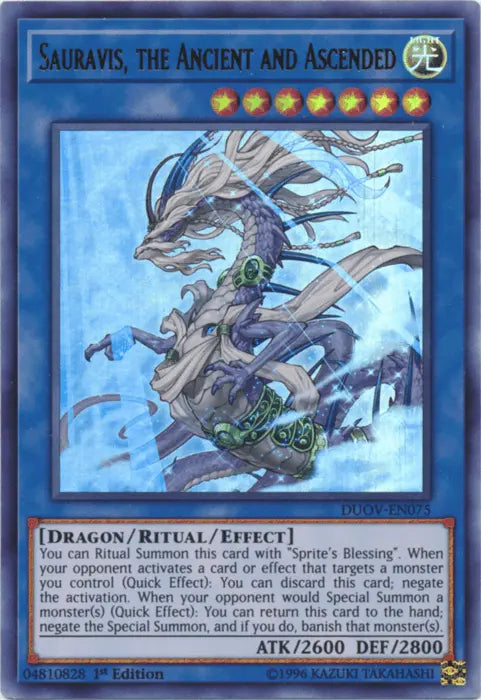 Sauravis, the Ancient and Ascended [DUOV-EN075] Ultra Rare - Doe's Cards