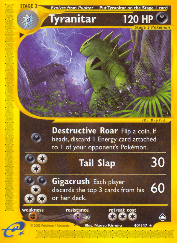 Tyranitar (40/147) [Aquapolis] - Doe's Cards