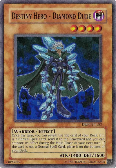 Destiny HERO - Diamond Dude [DR04-EN183] Super Rare - Doe's Cards