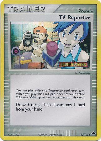 TV Reporter (82/101) (Stamped) [EX: Dragon Frontiers] - Doe's Cards