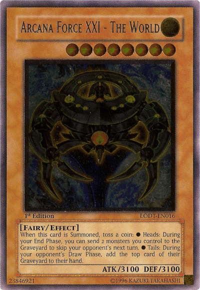 Arcana Force XXI - The World [LODT-EN016] Ultimate Rare - Doe's Cards