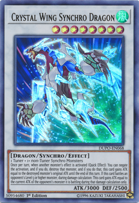 Crystal Wing Synchro Dragon [DUPO-EN068] Ultra Rare - Doe's Cards