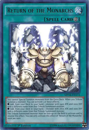 Return of the Monarchs [MP14-EN173] Ultra Rare - Doe's Cards