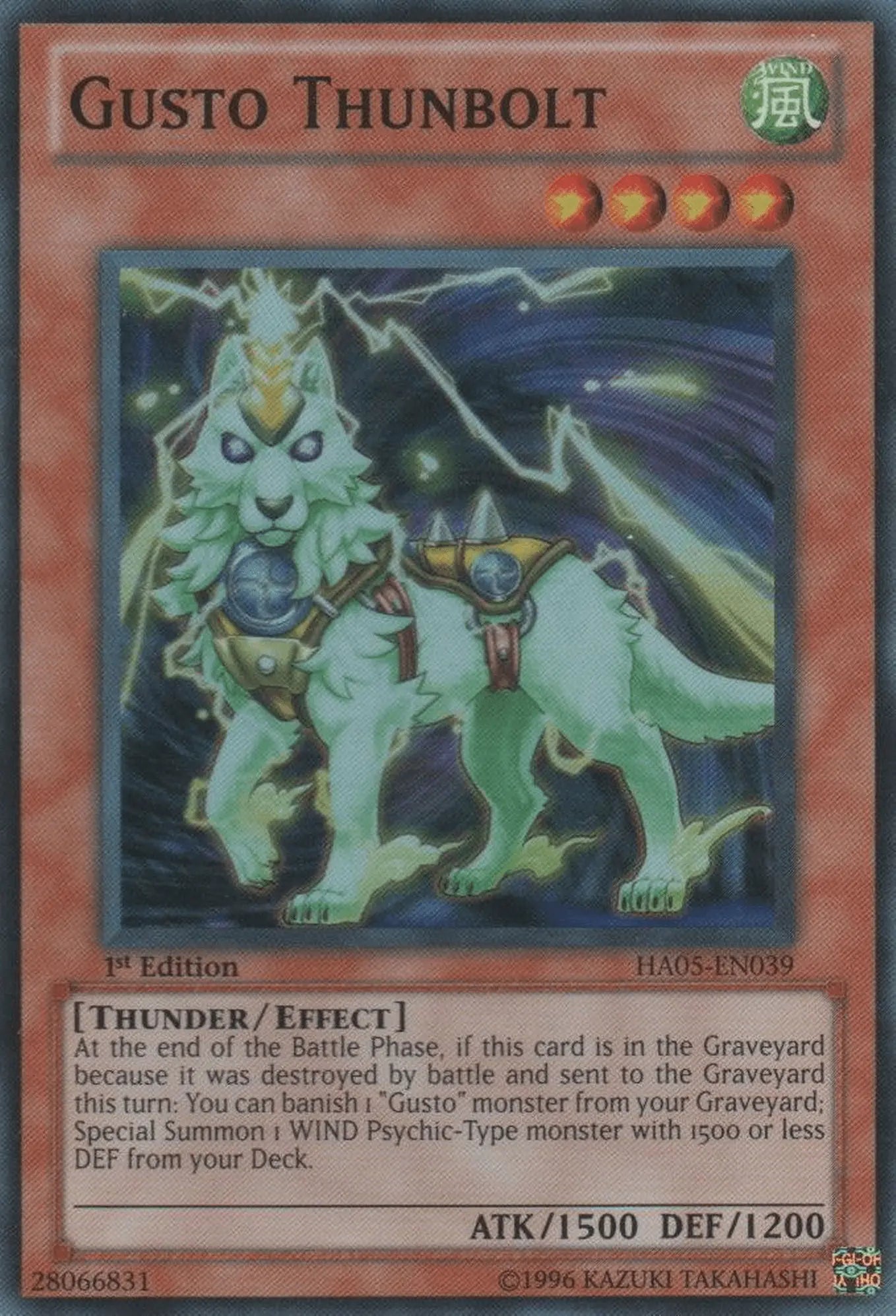 Gusto Thunbolt [HA05-EN039] Super Rare - Doe's Cards
