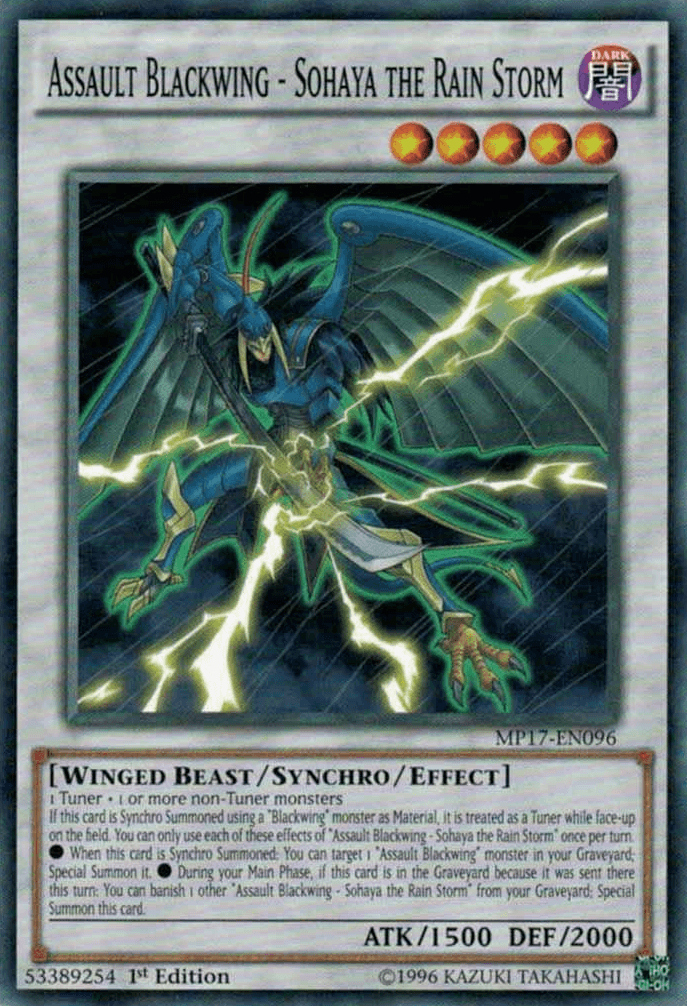 Assault Blackwing - Sohaya the Rain Storm [MP17-EN096] Common - Doe's Cards