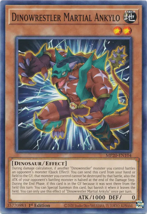 Dinowrestler Martial Ankylo [MP20-EN104] Common - Doe's Cards