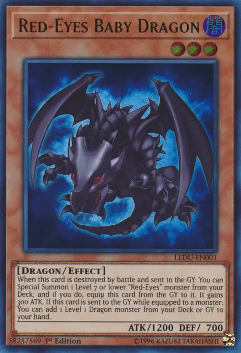 Red-Eyes Baby Dragon [LEDU-EN001] Ultra Rare - Doe's Cards