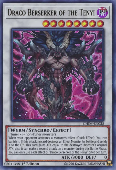 Draco Berserker of the Tenyi [CHIM-EN035] Ultra Rare - Doe's Cards