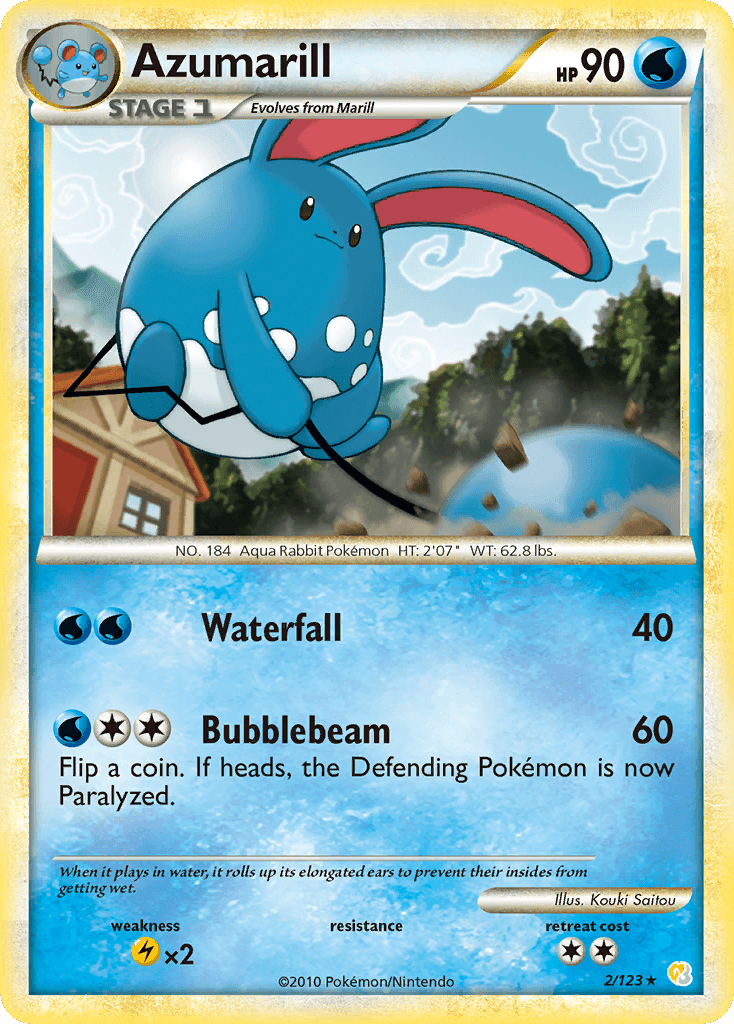 Azumarill (2/123) [HeartGold & SoulSilver: Base Set] - Doe's Cards