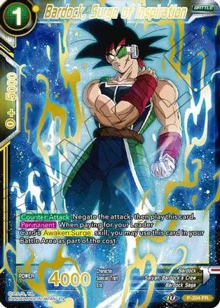 Bardock, Surge of Inspiration (Gold Stamped) (P-204) [Mythic Booster] - Doe's Cards
