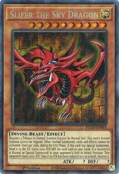Slifer the Sky Dragon [KICO-EN063] Secret Pharaoh’s Rare - Doe's Cards