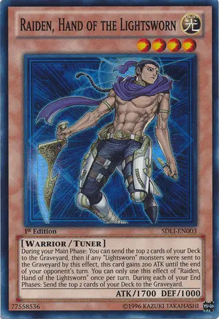 Raiden, Hand of the Lightsworn [SDLI-EN003] Super Rare - Doe's Cards