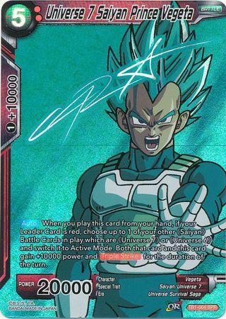 Universe 7 Saiyan Prince Vegeta (SPR) (TB1-004) [The Tournament of Power] - Doe's Cards