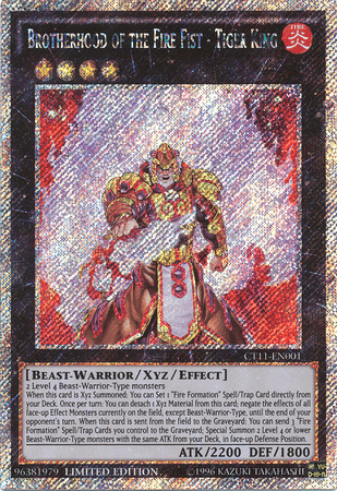 Brotherhood of the Fire Fist - Tiger King [CT11-EN001] Secret Rare - Doe's Cards