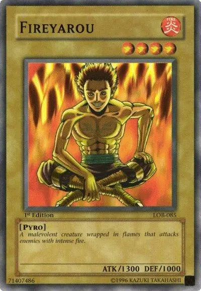 Fireyarou [LOB-085] Common - Doe's Cards