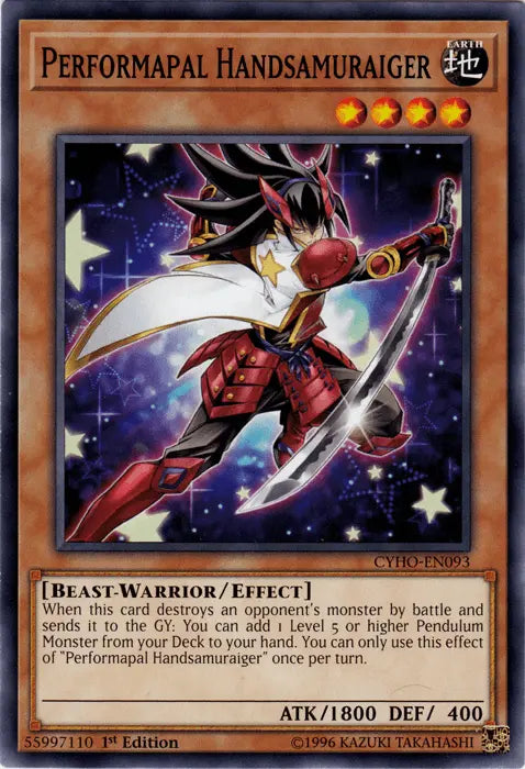 Performapal Handsamuraiger [CYHO-EN093] Common - Doe's Cards
