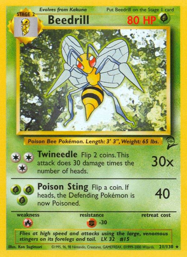 Beedrill (21/130) [Base Set 2] - Doe's Cards
