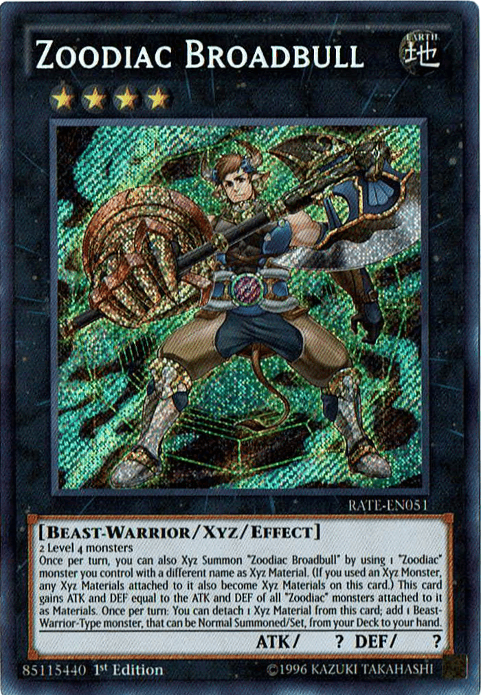 Zoodiac Broadbull [RATE-EN051] Secret Rare - Doe's Cards