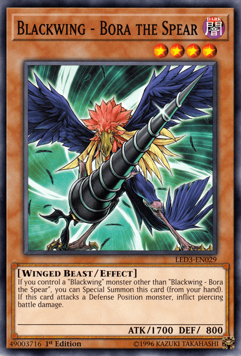 Blackwing - Bora the Spear [LED3-EN029] Common - Doe's Cards