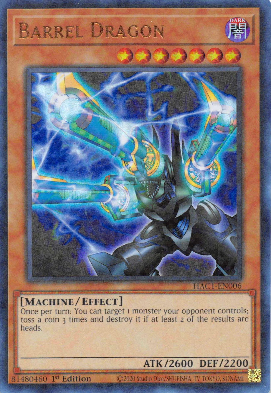 Barrel Dragon (Duel Terminal) [HAC1-EN006] Parallel Rare - Doe's Cards