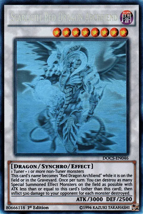 Scarlight Red Dragon Archfiend (Ghost) [DOCS-EN046] Ghost Rare - Doe's Cards