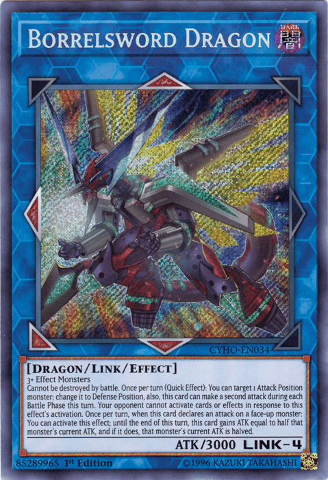 Borrelsword Dragon [CYHO-EN034] Secret Rare - Doe's Cards