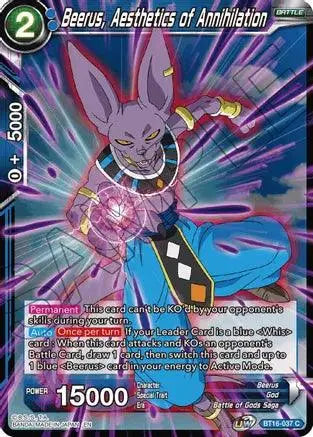 Beerus, Aesthetic of Annihilation (BT16-037) [Realm of the Gods] - Doe's Cards