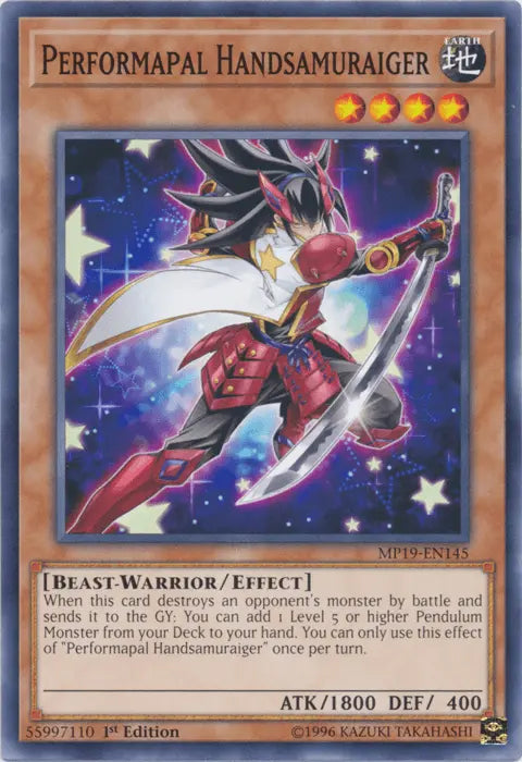 Performapal Handsamuraiger [MP19-EN145] Common - Doe's Cards