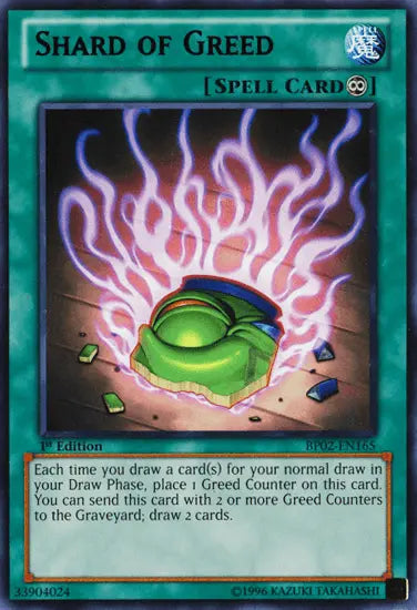Shard of Greed [BP02-EN165] Mosaic Rare - Doe's Cards