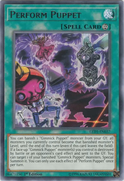 Perform Puppet [LED5-EN037] Rare - Doe's Cards
