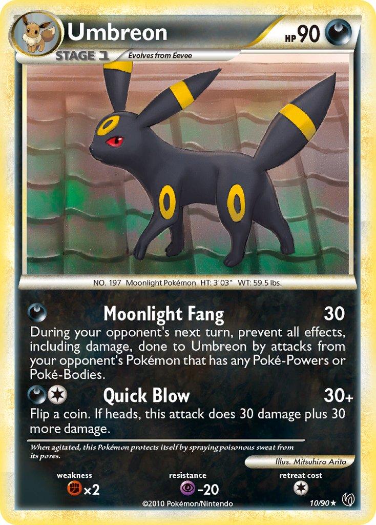 Umbreon (10/90) (Cracked Ice Holo) (Theme Deck Exclusive) [HeartGold & SoulSilver: Undaunted] - Doe's Cards