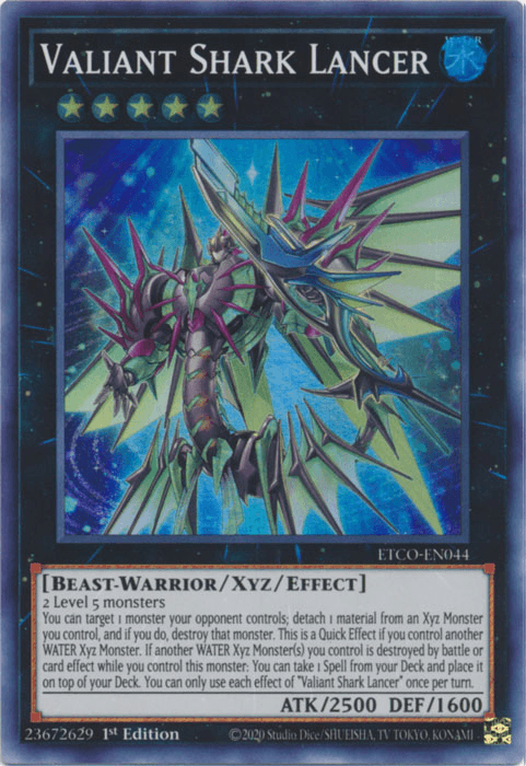 Valiant Shark Lancer [ETCO-EN044] Super Rare - Doe's Cards