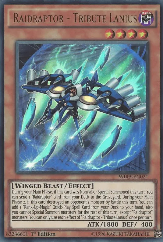 Raidraptor - Tribute Lanius [WIRA-EN021] Ultra Rare - Doe's Cards