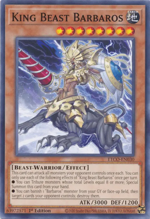 King Beast Barbaros [ETCO-EN030] Common - Doe's Cards